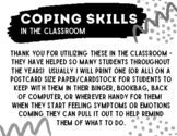 Coping Skills in the Classroom