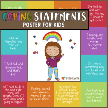 Preview of Coping Statements Poster: Kind and Self-Compassionate Self-Talk Reminders
