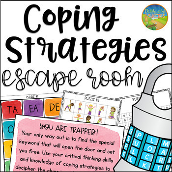 Preview of Coping Strategies Escape Room - Social Emotional Skills Activity