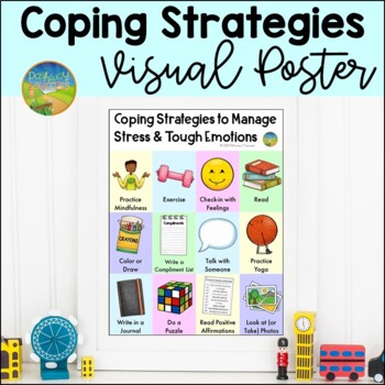 Preview of Coping Strategies & Skills Free Poster for Calm-Down Corner & More