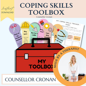 Preview of Coping Strategies ToolBox, Worries. Anxiety Relief. Zones of Regulation. Emotion