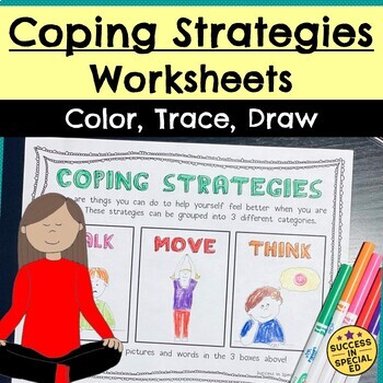 Preview of Coping Strategies Worksheets Social Emotional Learning for Lower Elementary