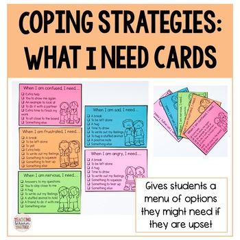Coping Strategies For Kids: Needs Communication Cards | Tpt