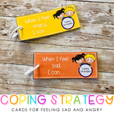 Coping Strategies for Sad and Angry - Calming Corner Cards - SEL