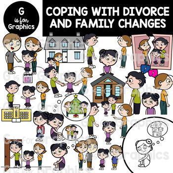 Preview of Coping With Divorce and Family Changes Clipart