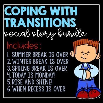 Preview of Coping With Transitions- Social Story Bundle