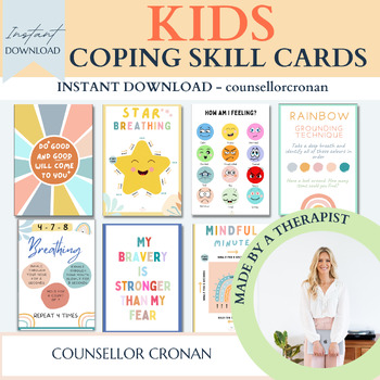 Preview of Coping skill cards, calming corner, emotional regulation, zones of regulation