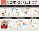 Coping skills bundle for kids and teens, mental health bundle