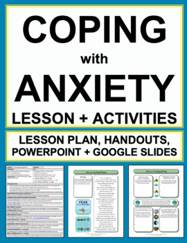 Preview of Coping with Anxiety, Stress, Fear and Worry | Lesson and Activities