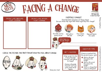 Preview of Coping with Change: Fun free printable to start a natural conversation