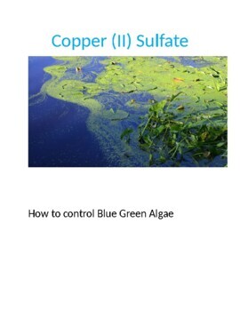 Preview of Copper (II) Sulfate How to control Blue Green Algae Lab & Worksheet