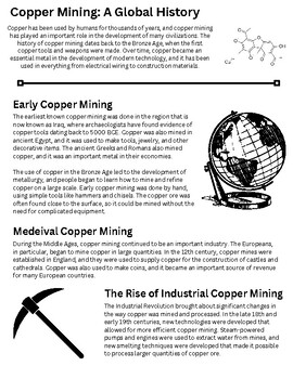 Preview of Copper Mining: A Three-Part Earth Science History Project