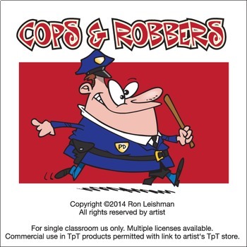 Preview of Cops and Robbers Cartoon Clipart