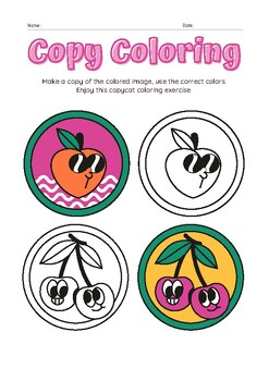 Preview of Copy Coloring Adventure WORKSHEET : Fun with Colors