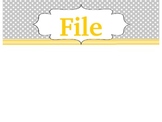Copy, Grade, File Drawer Labels (EDITABLE) *FREEBIE*
