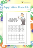 Copy Letters From Grid (Visual Perception Worksheets)