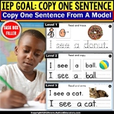 Copy Sentences | Trace-Copy-Write for Fine Motor Skills TA