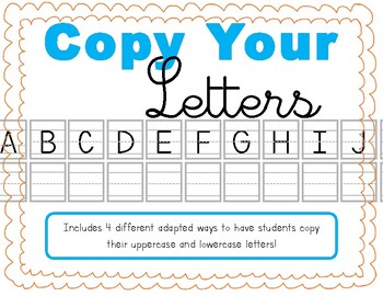 Preview of Copy Your Letters: Data Collection