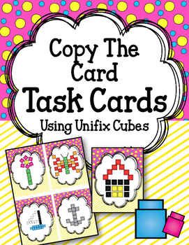 Preview of Copy the Cards. Linking Cubes Task Cards. Interlocking counting cubes.