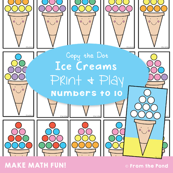 Preview of Copy the Dots Ice Cream Cards
