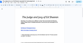 Preview of Copyright Assignment- The Judge and Jury of Ed Sheeran