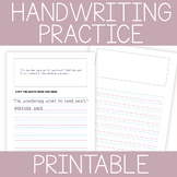 Copywork Handwriting Practice Printable | Homeschool