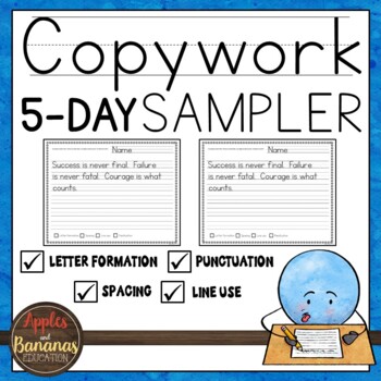 Preview of Copywork Handwriting Practice