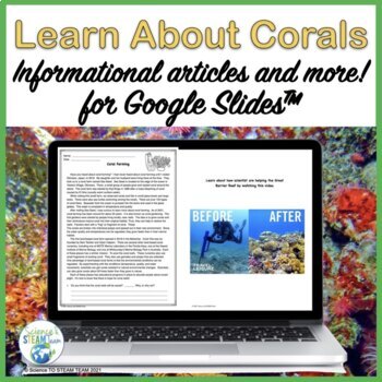 Preview of Coral Reefs Reading Passages and More for Use with Google Slides™