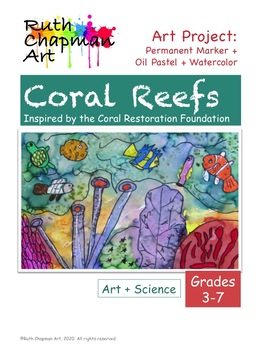 Preview of Coral Reefs and Tropical Fish: Art Lesson for Grades 3-7