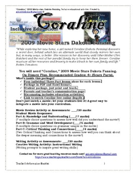 Preview of Coraline 2009 Movie Review and Educational Activities
