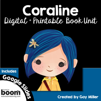 Preview of Coraline Novel Study: Digital + Printable Book Unit [Neil Gaiman]