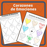 Corazones de Emociones - Feelings Hearts Activity in Spanish