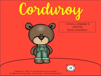 Preview of Corduroy:  Literacy, Language and Listening Book Companion