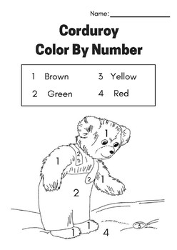 Download Corduroy color by number by Basler's Best | Teachers Pay Teachers