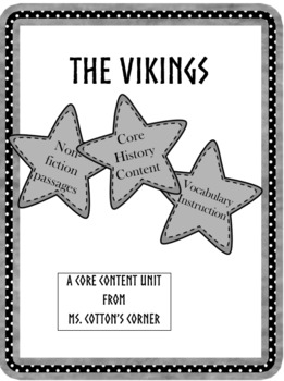 Preview of Reading Comprehension passages - The Vikings - Non-fiction text and myth