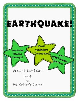 Preview of Reading Comprehension Passages - Leveled text set - Earthquakes