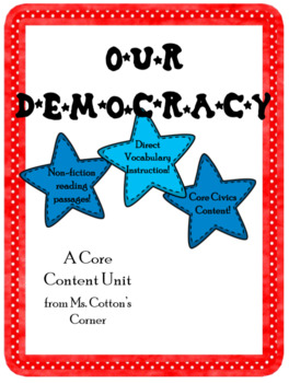 Preview of Reading Comprehension Passages - Text Set - Democracy Core Content Unit