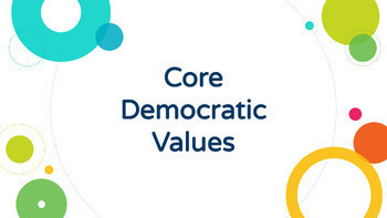 Preview of Core Democratic Values Slides and Cut & Paste Activity