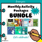 Core French: BUNDLE of Monthly activities: PDF