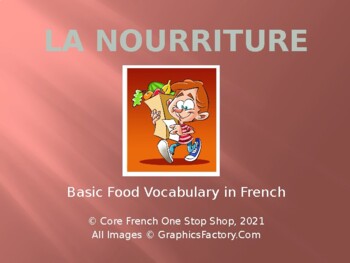 Preview of Core French Food Vocabulary PowerPoint