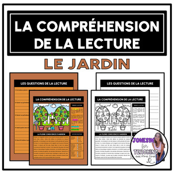 Preview of Core French Immersion Reading Comprehension Spring Garden No-Prep Printables
