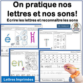 Core French Phonics and Handwriting Practice Activities - 