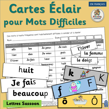 Core French Resources Cartes Eclair Pour Mots Difficiles Lettres Sassoon