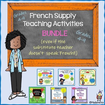 Preview of Core French Supply Teaching Activities BUNDLE
