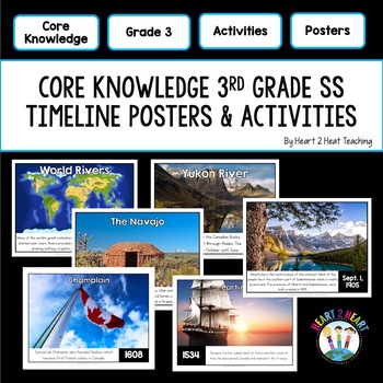 Preview of Core Knowledge 3rd Grade Social Studies Timeline Posters & Activity Pack