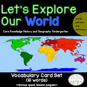 Preview of Core Knowledge History and Geography Vocabulary Cards: Let's Explore Our World