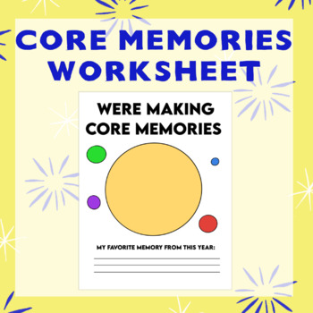 Preview of Inside Out Core Memories Worksheet