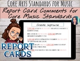 Core Music Report Card Comments Guide & Templates for K-12