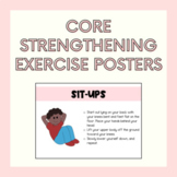 Core Strengthening Exercise Posters (Large Cards) - Perfec