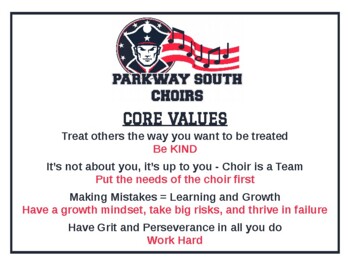 Preview of Core Values Poster